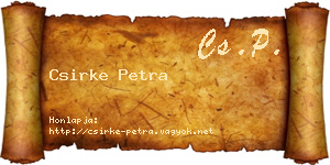 Csirke Petra névjegykártya